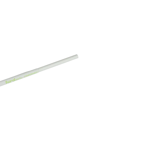 Karat Earth 7.75" Giant Paper Straw (7mm) Paper Wrapped, White - 2,000 pcs - Image 3