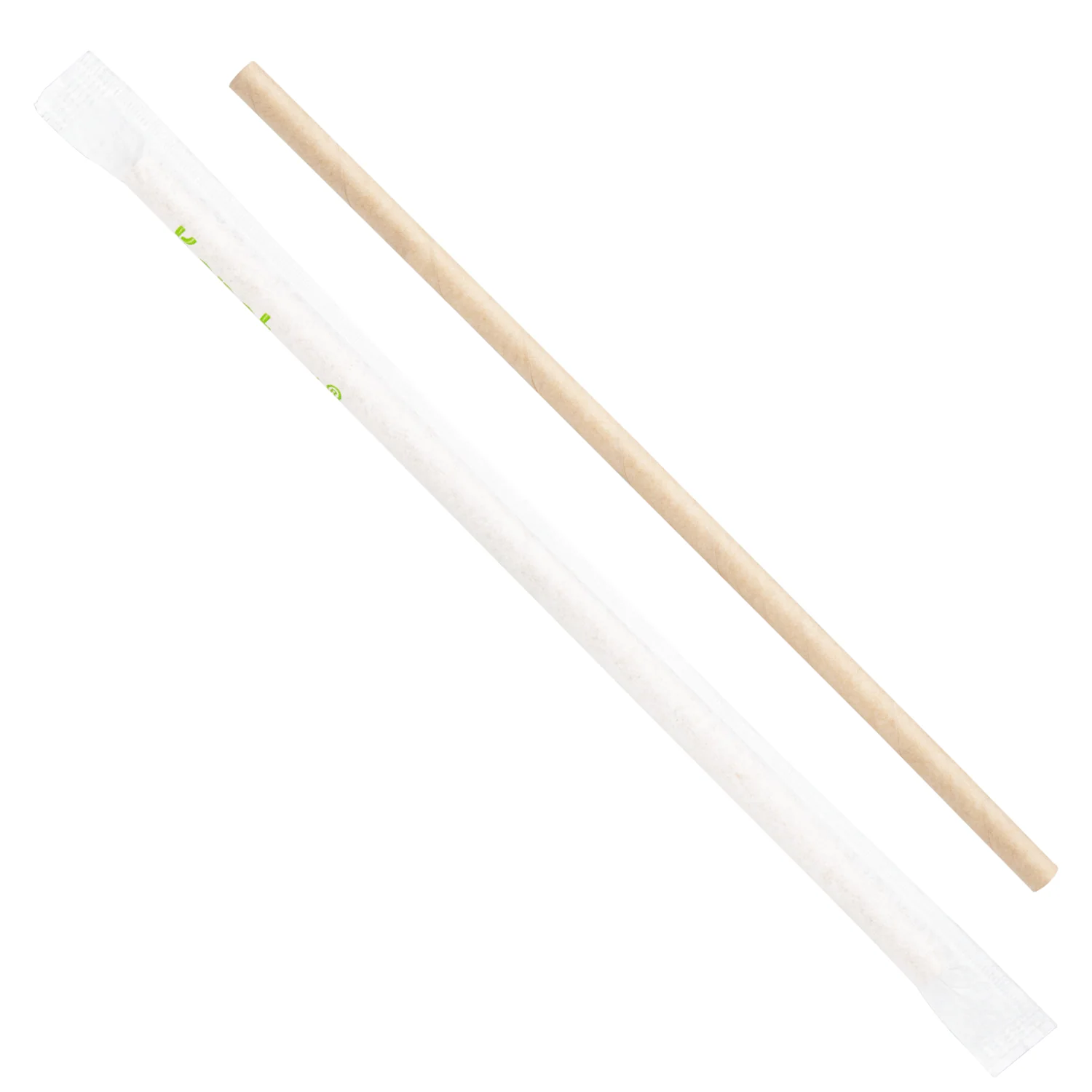 Karat Earth 7.75" Paper Jumbo Straw Paper Wrapped, Kraft - 2,000 pcs - Image 2