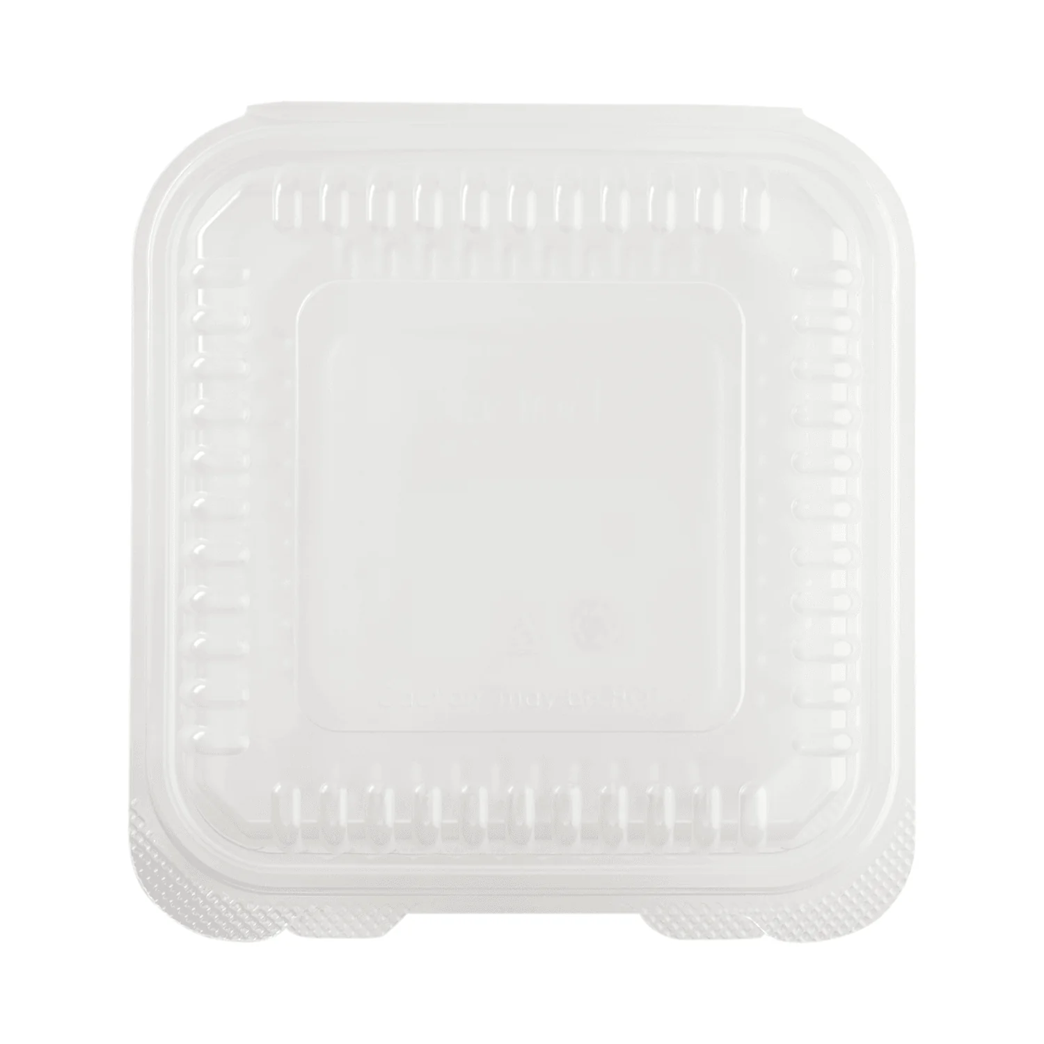 [250 ct] 7''x 7'' Hinged Food Containers | PP | Clear - Image 8