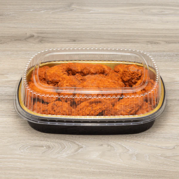 [50 sets] 72 oz Black and Gold Aluminum Pans with PET Dome Lids - Image 3