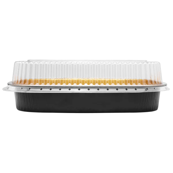 [50 sets] 72 oz Black and Gold Aluminum Pans with PET Dome Lids - Image 4