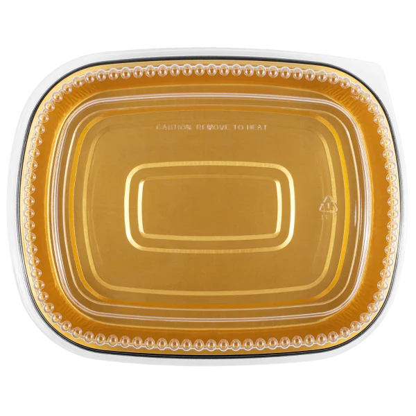 [50 sets] 72 oz Black and Gold Aluminum Pans with PET Dome Lids - Image 5