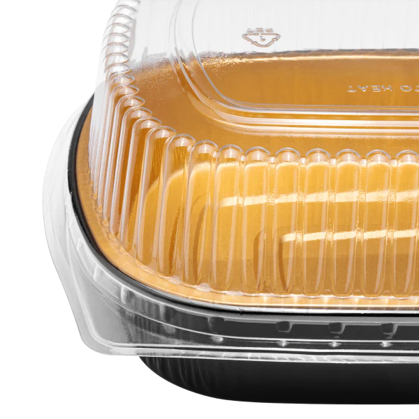 [50 sets] 72 oz Black and Gold Aluminum Pans with PET Dome Lids - Image 8