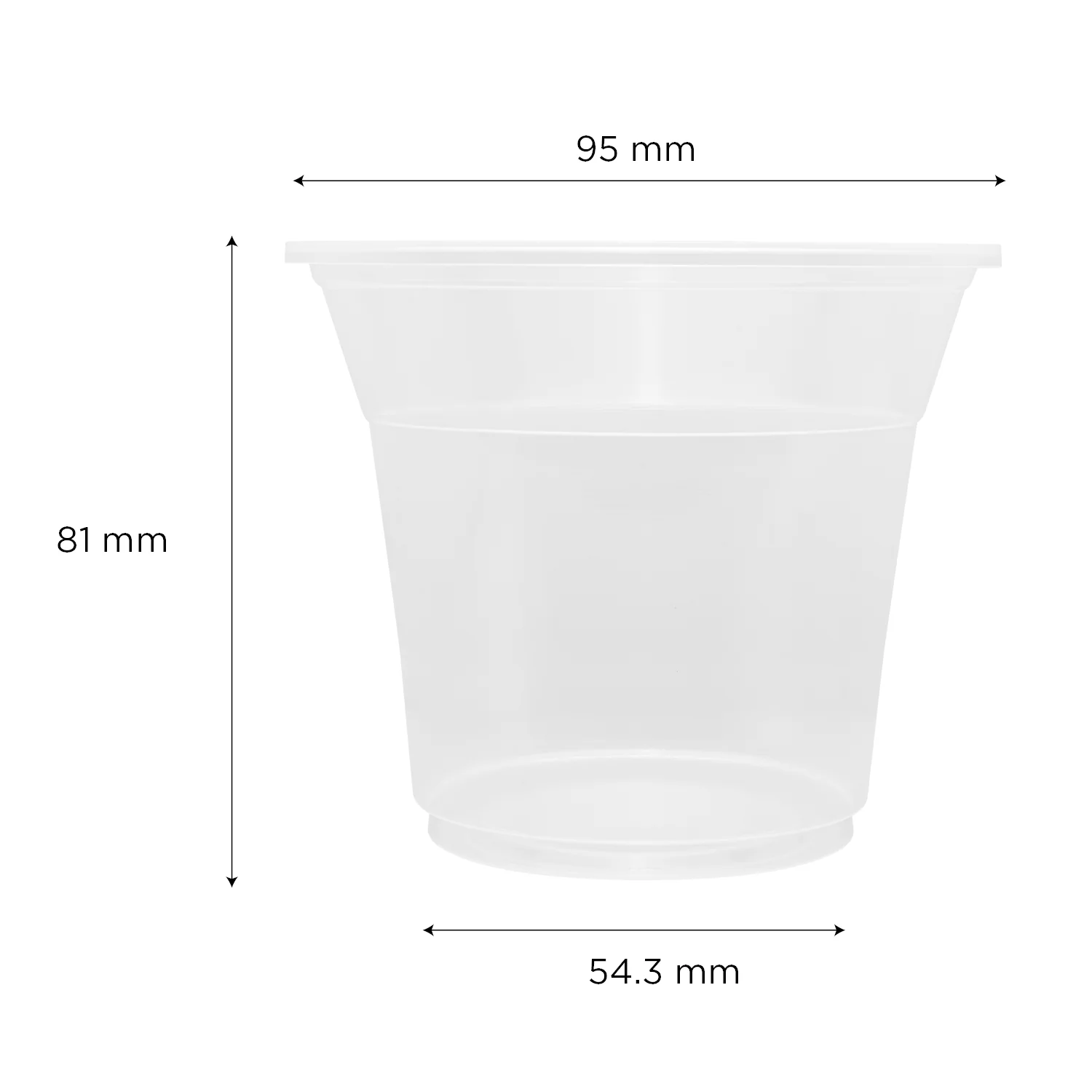 [2,000 ct] 8.5 oz Plastic U-Rim Y-Series Cold Cups, PP (95 mm) - Image 4