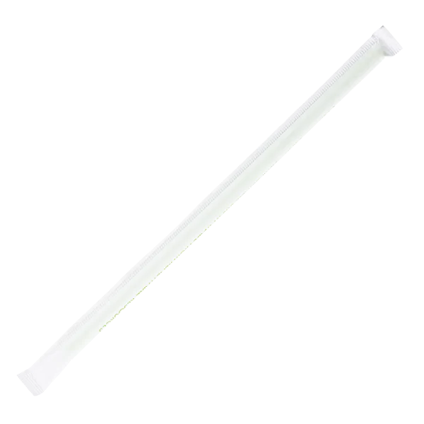 Karat Earth 8.75" Giant PLA Straw (7mm) Paper Wrapped, Green - 2,500 pcs - Image 4
