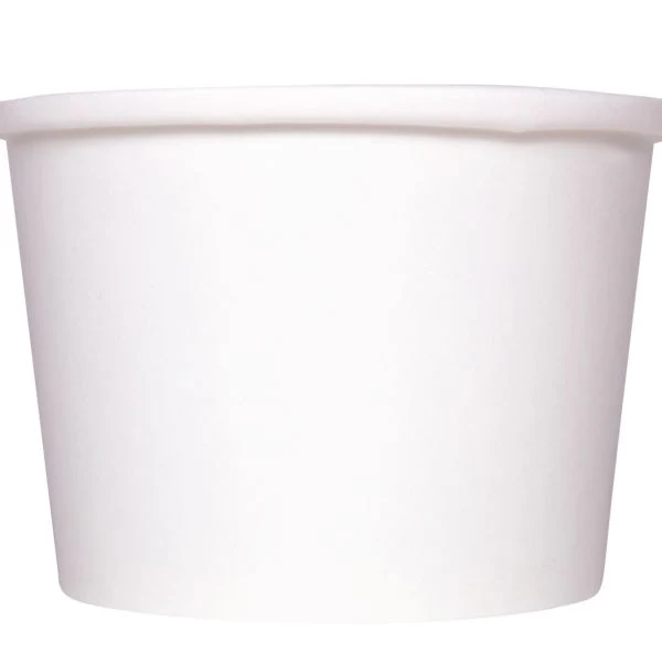 [1,000 ct] 8 oz Gourmet Paper Food Container | White | 96 mm - Image 5