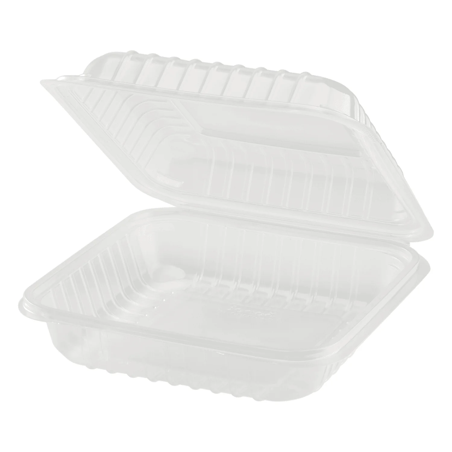 [250 ct] 8''x 8'' Hinged Food Containers | PP | Clear - Image 6