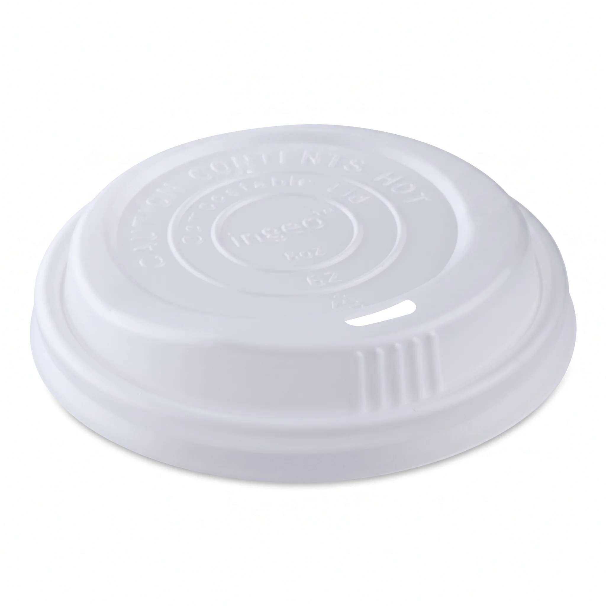 Karat Earth 80mm Compostable Sipper Dome Lids for 8oz Hot Cups - 1,000 pcs - Image 2