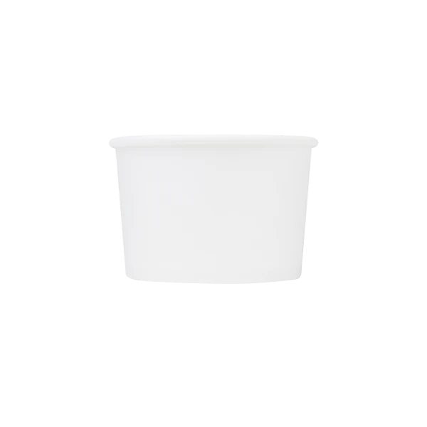 Karat Earth 8oz Eco-Friendly Paper Food Containers (90.8mm), White - 1,000 pcs - Image 2