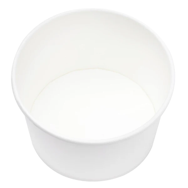 Karat Earth 8oz Eco-Friendly Paper Food Containers (90.8mm), White - 1,000 pcs - Image 4