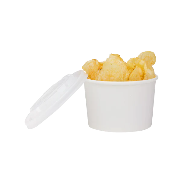 Karat Earth 8oz Eco-Friendly Paper Food Containers (90.8mm), White - 1,000 pcs - Image 7