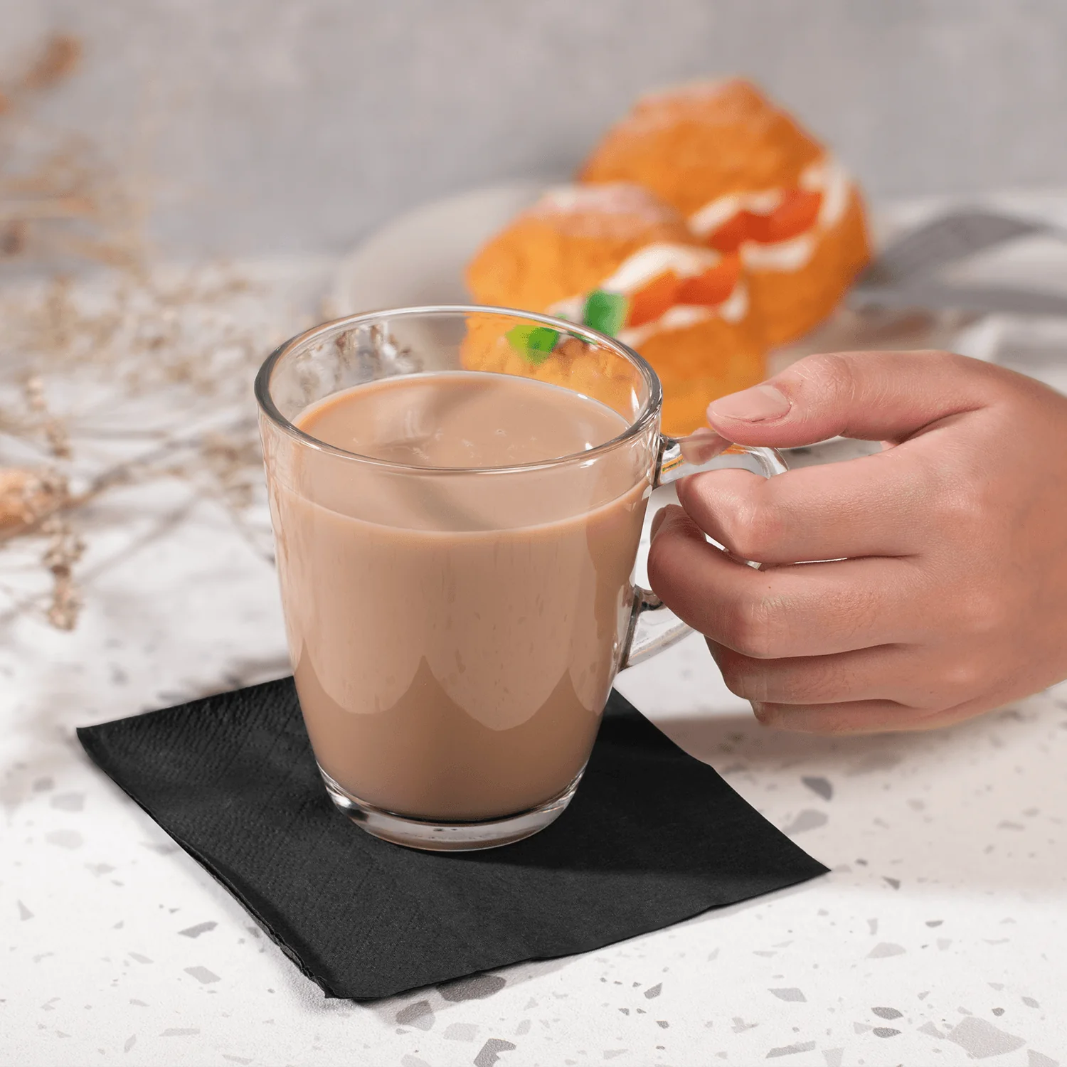 [4,000 ct] 9.5" x9.5" Beverage Napkins, Black - Image 4
