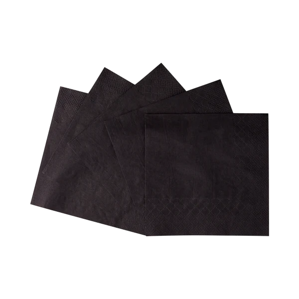 [4,000 ct] 9.5" x9.5" Beverage Napkins, Black - Image 6