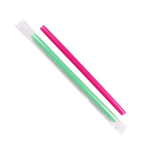 [1,600 ct] Boba Straws | Diagonal Cut | Individually Wrapped - Mixed Color (0.39" x 9") - Image 4