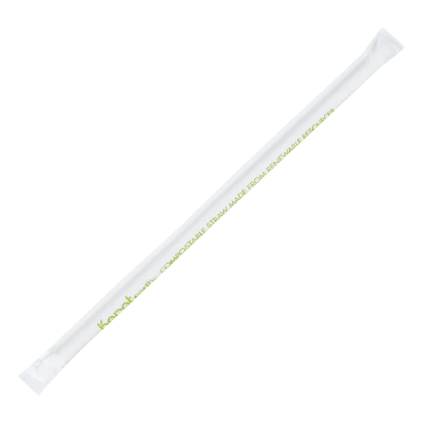 Karat Earth 9" Giant Paper Straw (7mm) Wrapped, White - 1,200 pcs - Image 4