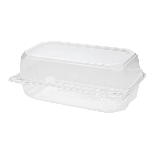 [250 ct] 9''x 5'' Hinged Food Containers | PET | Clear - Image 7