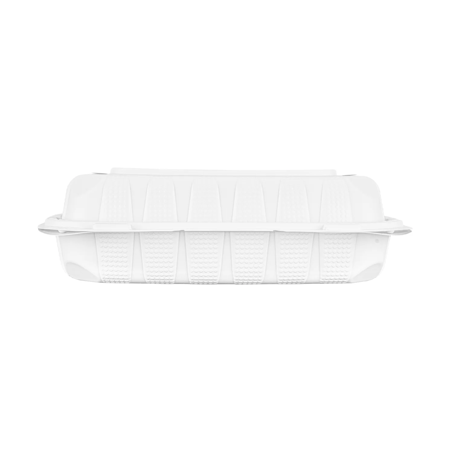 Karat Earth 9" x 6" Mineral Filled PP Hinged Container, White - 250 pcs - Image 7
