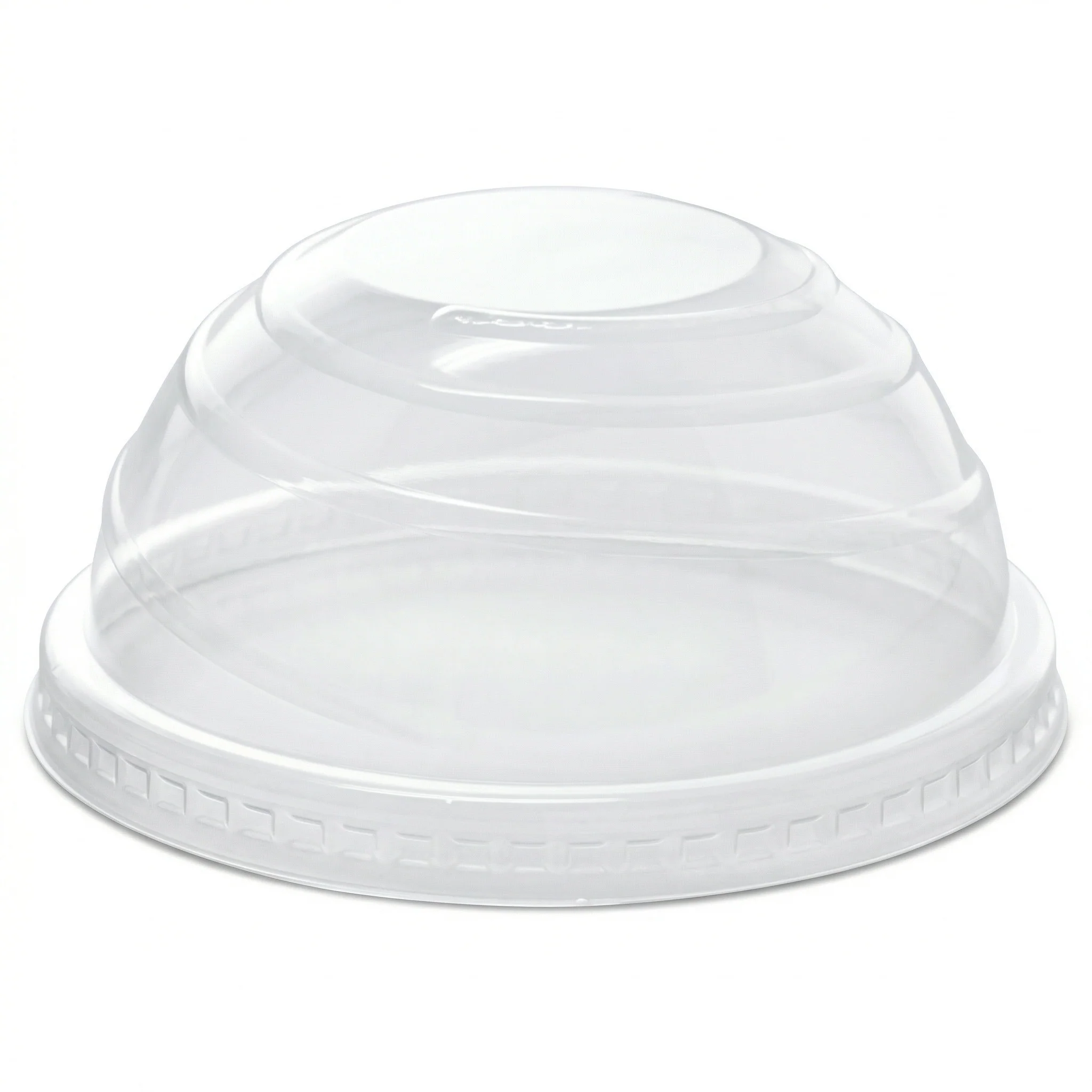 [1,000 ct] Plastic Dome Cup Lids | PET | No Hole | 90 mm - Image 2
