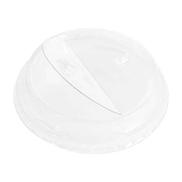 [1,000 ct] Plastic Dome Sipper Lids | PET | 98 mm | Half-Moon Flip Lid - Image 8