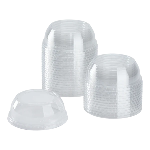 [1,000 ct] Plastic Dome Cup Lids | PET | Wide Opening | 98 mm - Image 2
