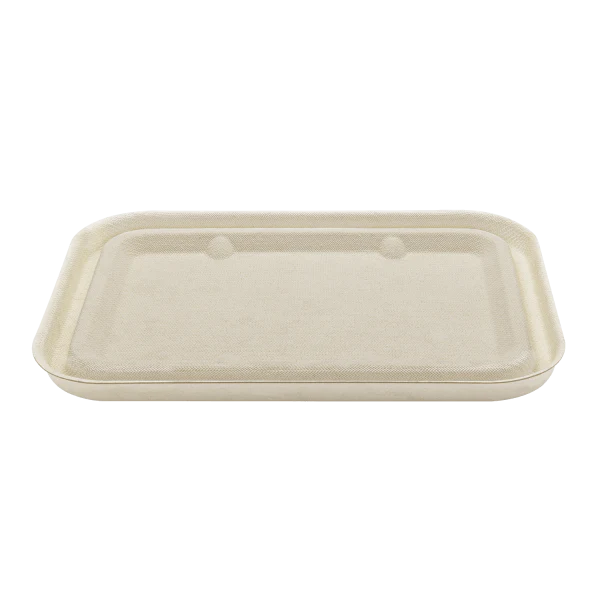 Karat Earth Bagasse Flat Lid for 16-24 oz Bagasse Take Out Container, Rectangular - 500 pcs - Image 4