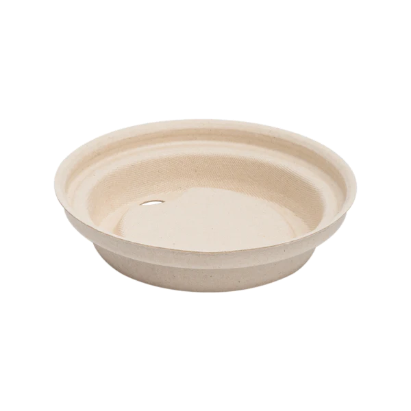 Karat Earth 90mm PFAS Free Bagasse Sipper Dome Lids for 10-24oz Hot Cups, Natural - 500 pcs - Image 7