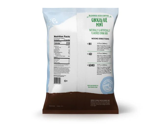 Big Train Chocolate Mint Blended Ice Coffee Beverage Mix - Bag (3.5 lbs) - Image 2