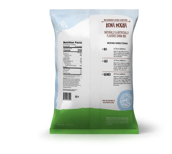 Big Train Kona Mocha Blended Ice Coffee Beverage Mix - Bag (3.5 lbs) - Image 2