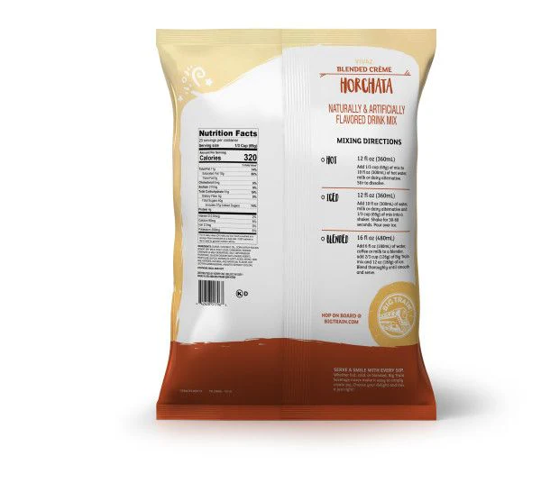 Big Train Vivaz Horchata Blended Crème Drink Mix - Bag (3.5 lbs) - Image 2