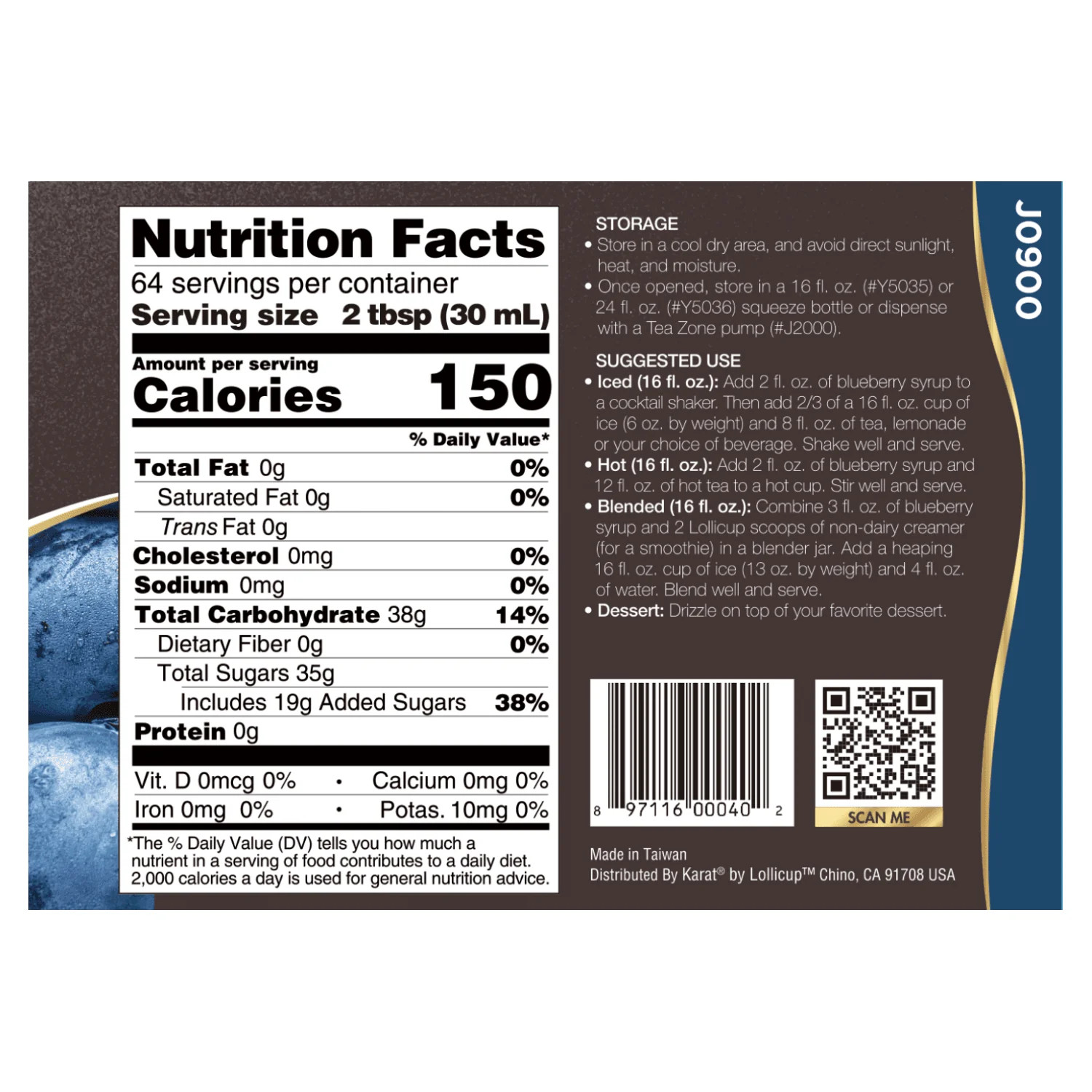 Blueberry Syrup - Bottle (64oz) - Image 5
