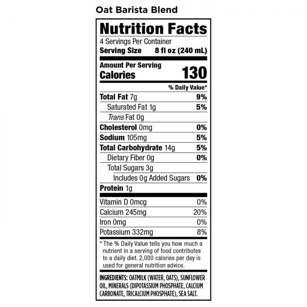Califia Farms Oat Barista Blend - Carton (32oz) - Image 2