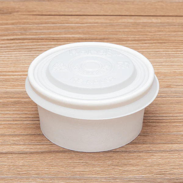 Karat Earth 62mm Compostable Flat Lid for 2 oz Eco-Friendly Paper Portion Cup - 2,000 pcs - Image 3
