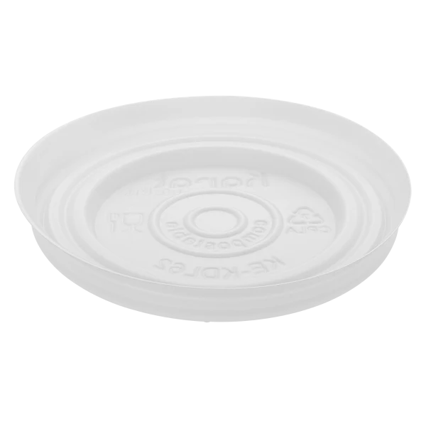 Karat Earth 62mm Compostable Flat Lid for 2 oz Eco-Friendly Paper Portion Cup - 2,000 pcs - Image 4