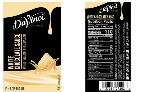 DaVinci White Chocolate Sauce - Jug (64oz) - Image 2