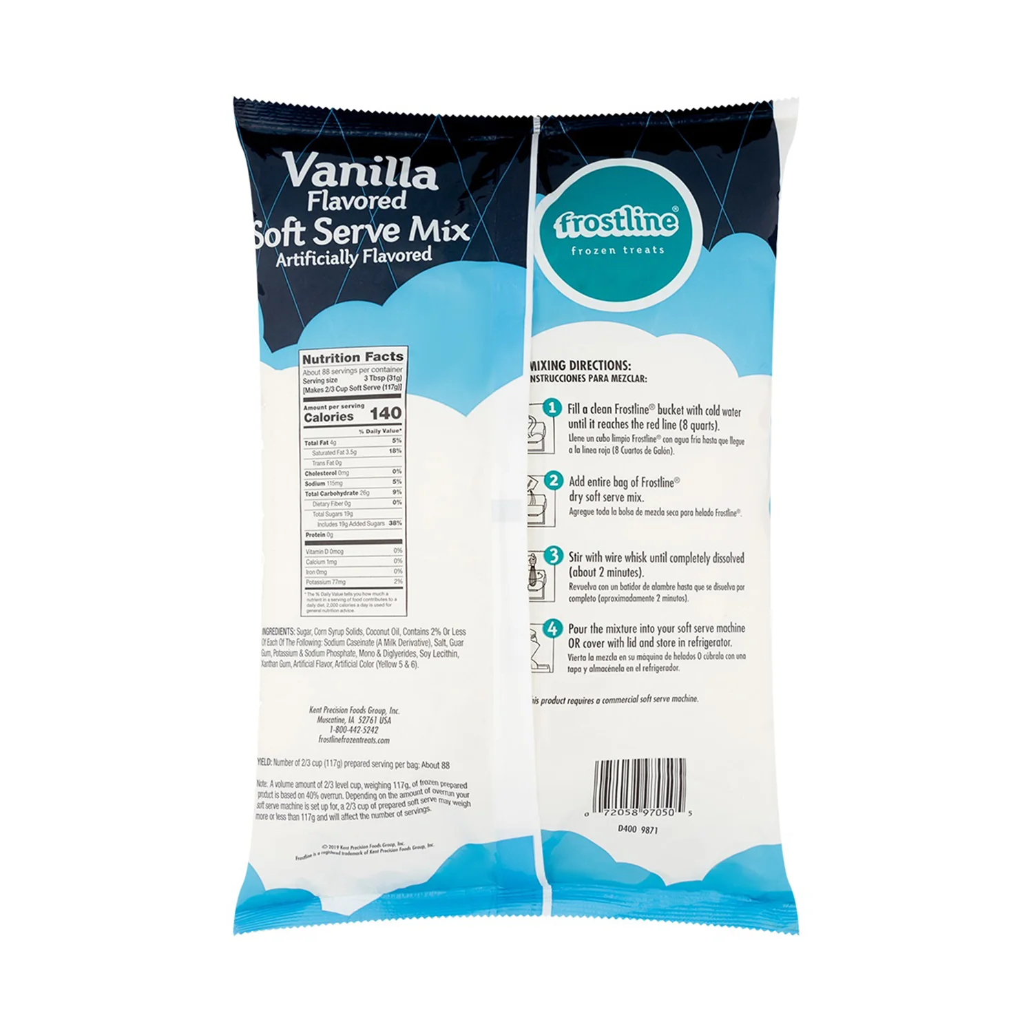 Frostline Vanilla Soft Serve Mix - Bag (6 lbs) - Image 2