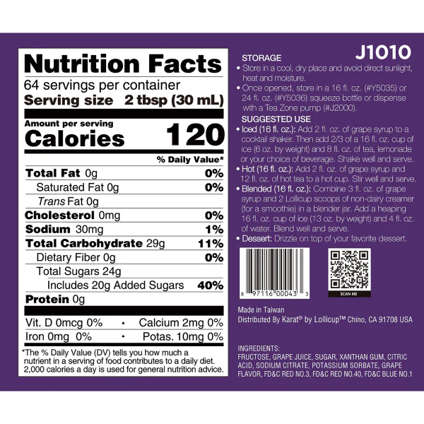 Grape Syrup - Bottle (64oz) - Image 6