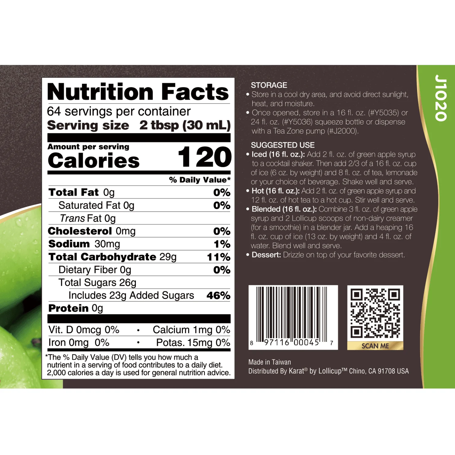 Green Apple Syrup - Bottle (64oz) - Image 6
