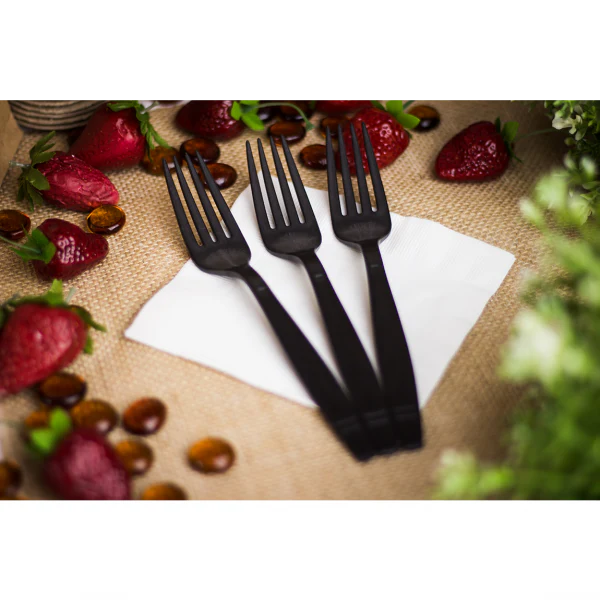 Karat Earth Heavy Weight Bio-Based Forks, Black - 1,000 pcs - Image 8