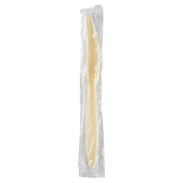 Karat Earth Heavy Weight Bio-Based Knives Wrapped, Natural - 1,000 pcs - Image 3