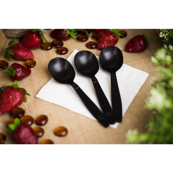 Karat Earth Heavy Weight Bio-Based Soup Spoons, Black - 1000 pcs - Image 9