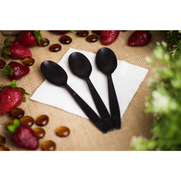 Karat Earth Heavy Weight Bio-Based Tea Spoons, Black - 1000 pcs - Image 7