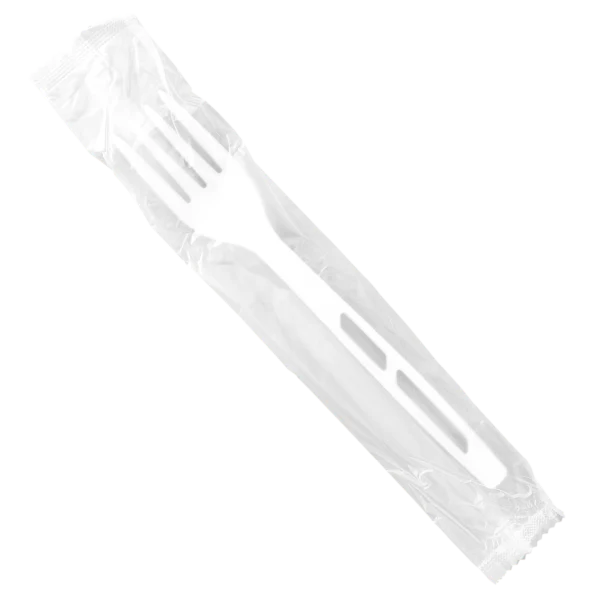 Karat Earth Heavy Weight CPLA Compostable Fork Wrapped, White - 750 pcs - Image 3