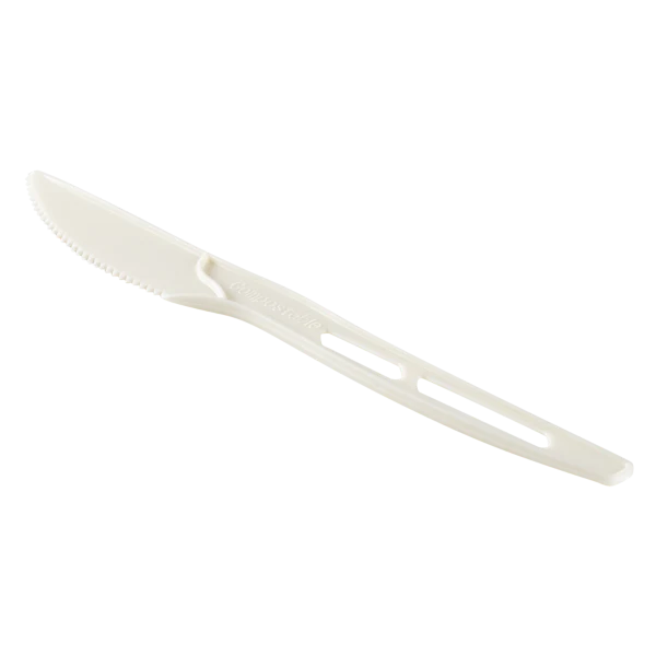 Karat Earth Heavy Weight CPLA Compostable Knife Wrapped, White - 750 pcs - Image 2