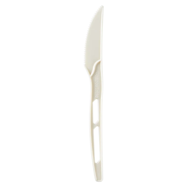 Karat Earth Heavy Weight CPLA Compostable Knife Wrapped, White - 750 pcs - Image 4