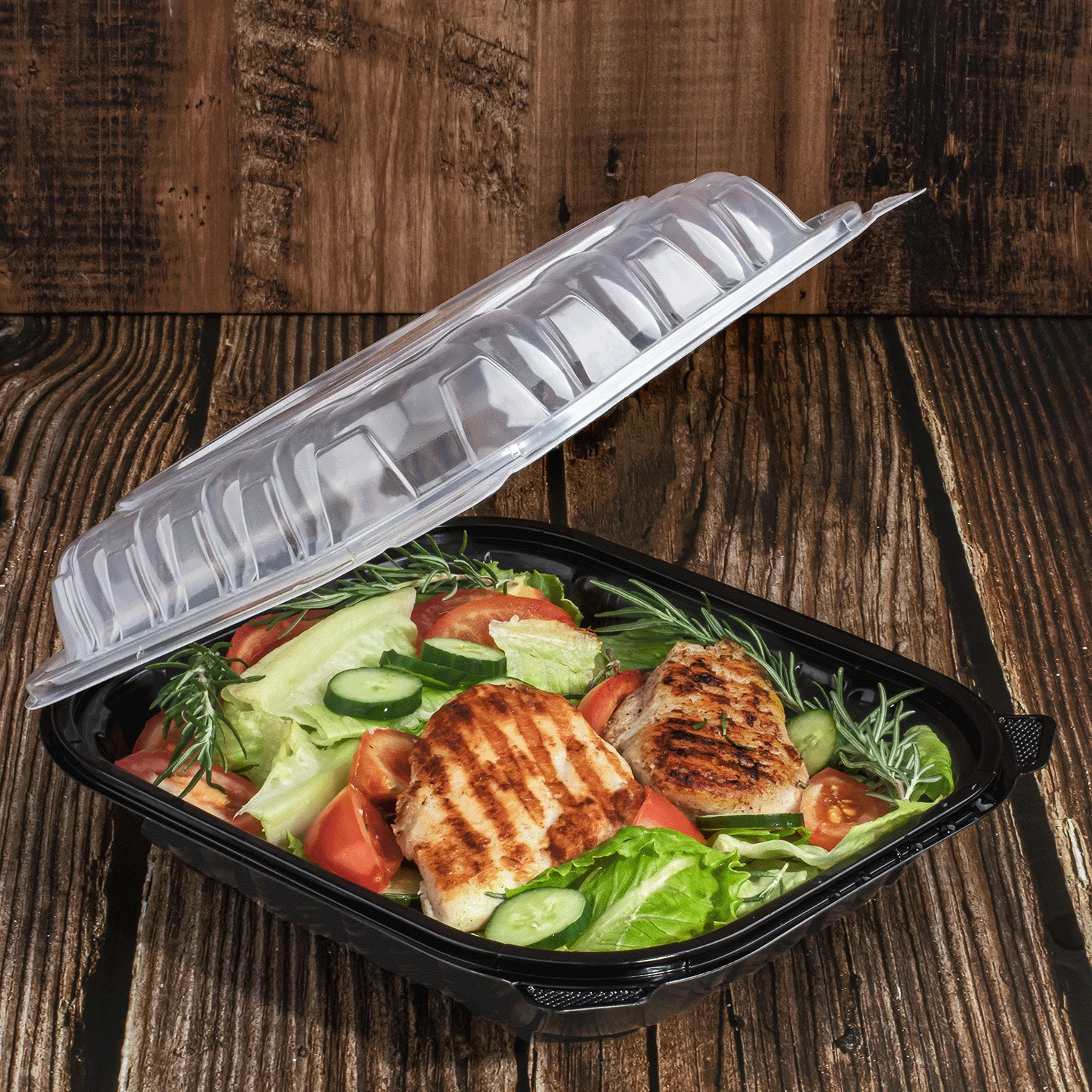 [150 ct] 10.25" x 9" Premium PP Hinged Container - Image 4
