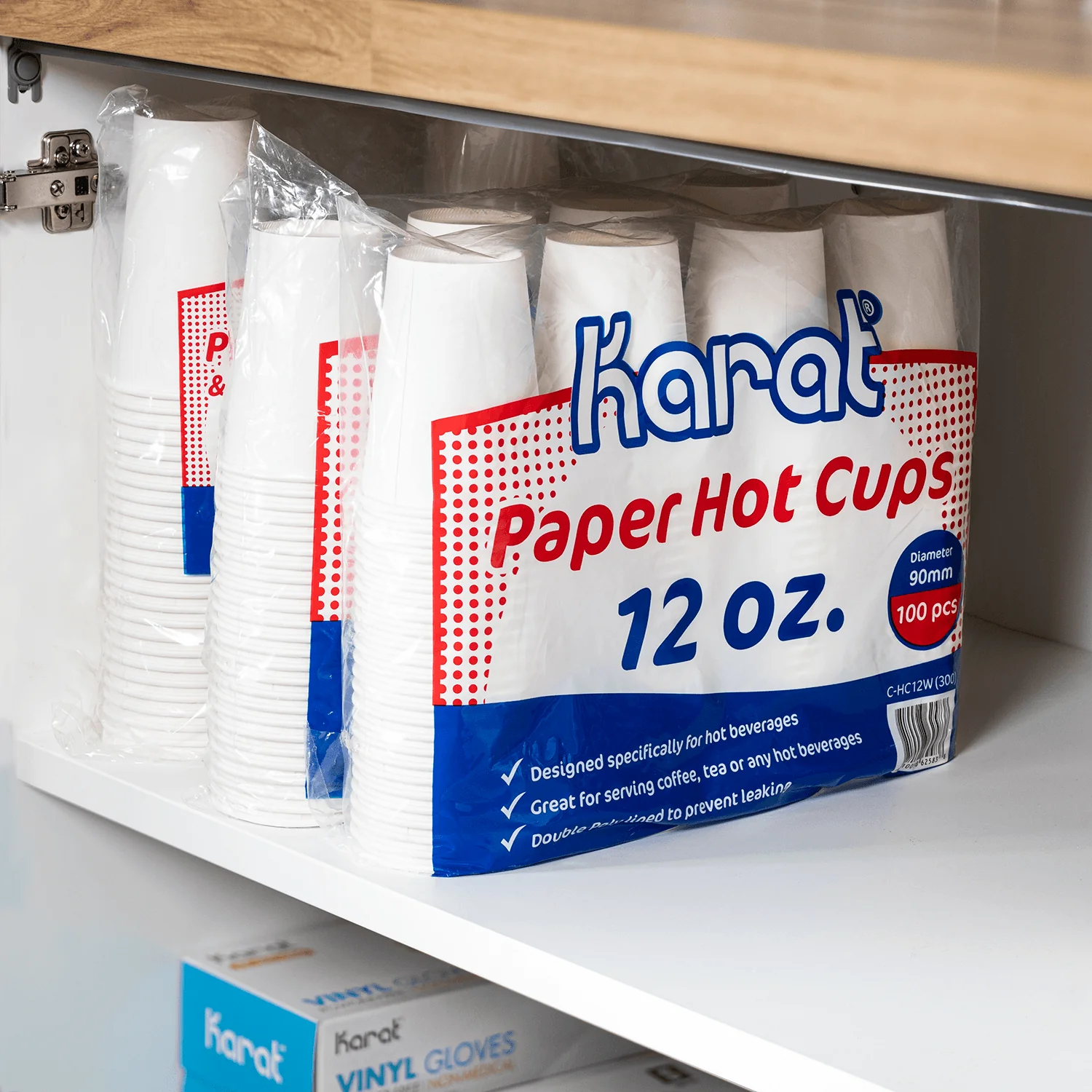 [300 ct] 12 oz Paper Coffee Cups | White | 90 mm - Image 3