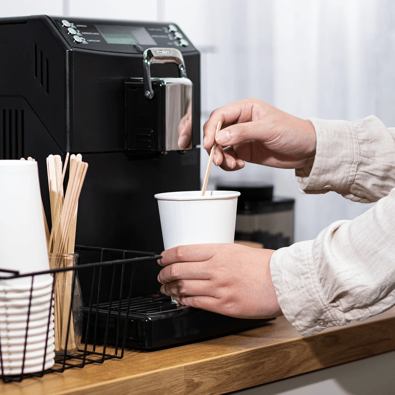 [300 ct] 12 oz Paper Coffee Cups | White | 90 mm - Image 4