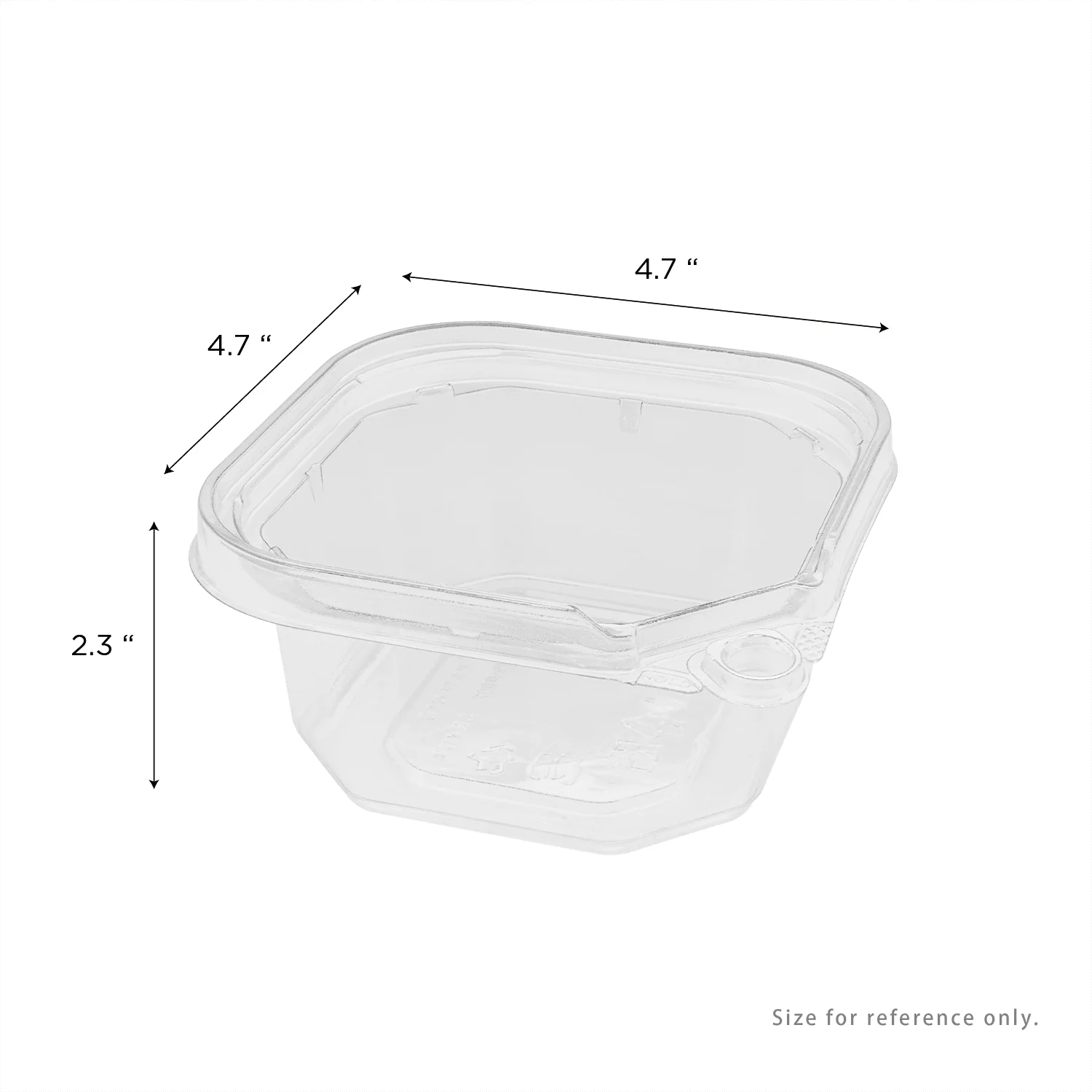[400 ct] 12 oz PET Tamper Resistant Square Container, Clear - Image 5