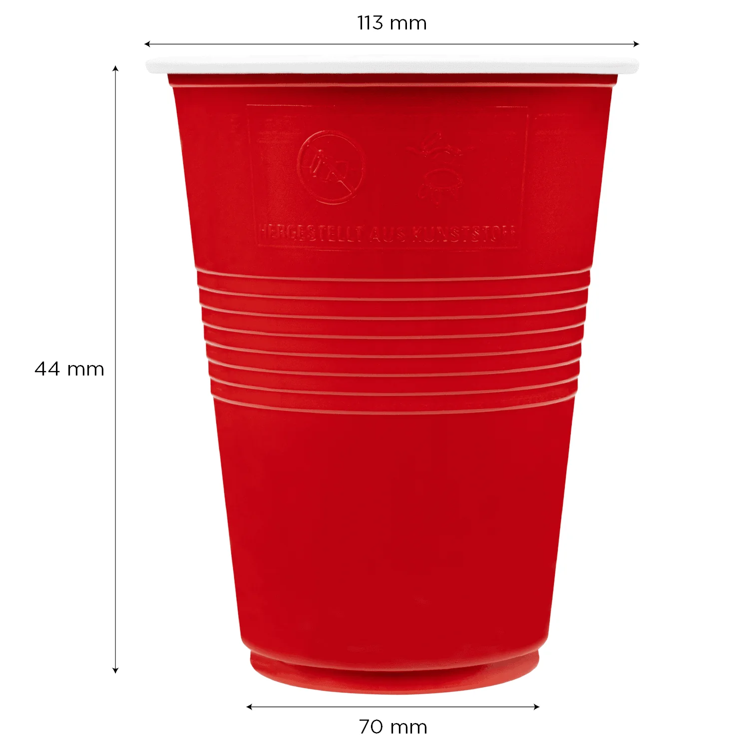 [600 ct] 16 oz Party Cup | Red |  BPA Free | PP - Image 7