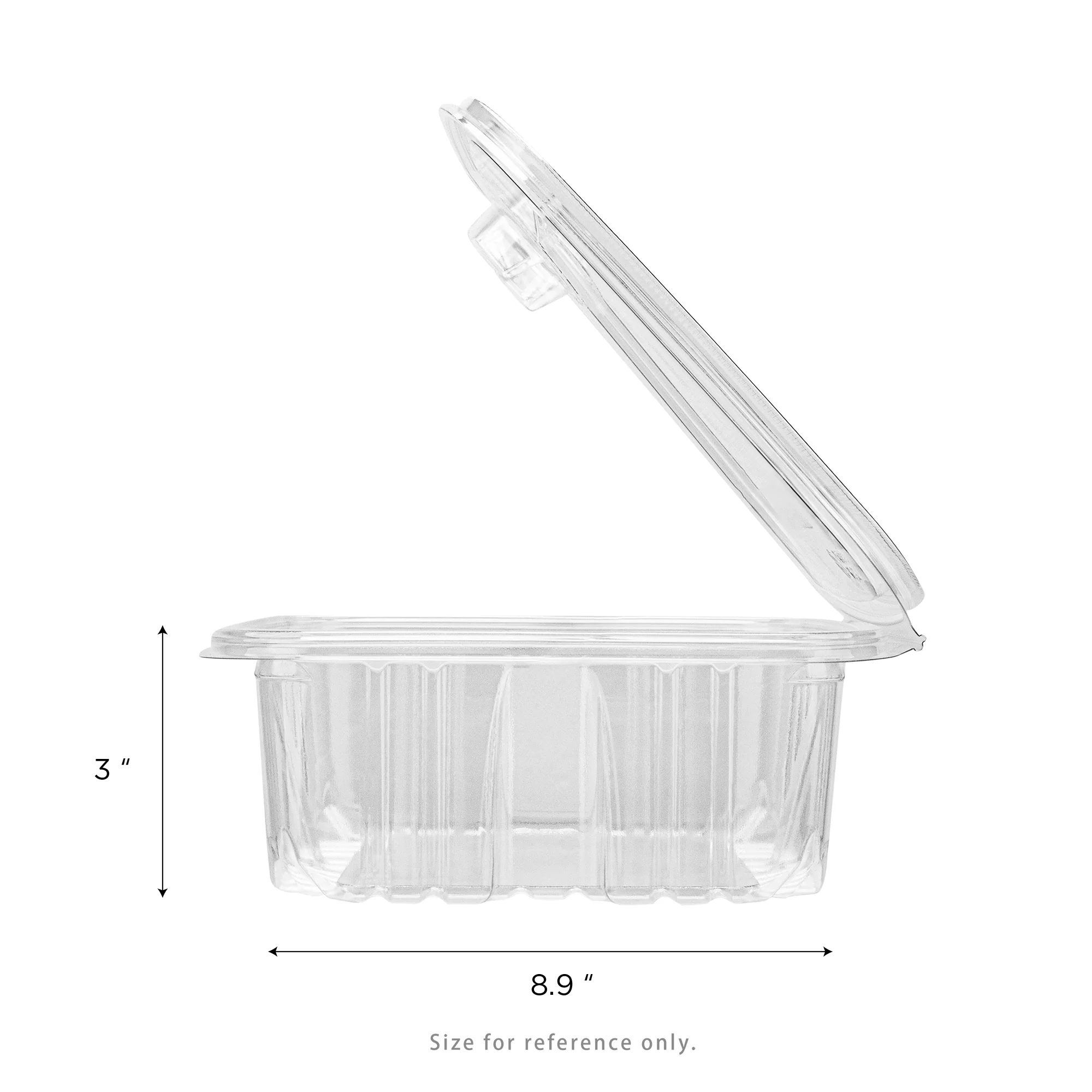 [150 sets] 64 oz PET Tamper Resistant Hinged Deli Containers w/Flat Lid - Image 5